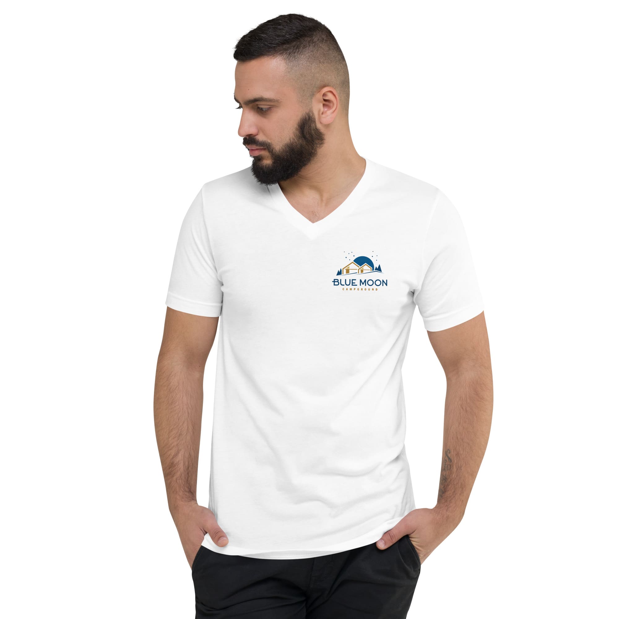 Unisex Short Sleeve V-Neck T-Shirt - Image 2